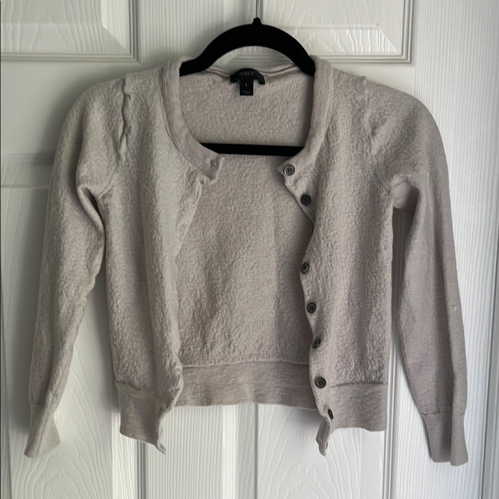 J.Crew Heather Gray Knit Kids Cardigan